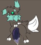big_penis blue_penis bodily_fluids brown_body brown_fur cheek_tuft dark_sclera dipstick_tail erection facial_markings facial_tuft feral fluffy fluffy_ears fluffy_tail forehead_markings fur genital_fluids genitals green_body green_eyes green_fur green_markings head_markings huge_penis leaking_precum looking_up male markings midnightpurrs neck_tuft paws penis pivoted_ears precum precum_on_own_penis rain_world raised_paw slit_penis slugcat solo tail tail_markings tapering_penis the_merchant_(midnightpurrs) tuft videocult white_markings white_paws white_tail_tip