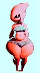 9:16 alien belly beri_(sqoon) big_moobs black_sclera blue_background bottomwear bulge butt clothing colored curvy_figure digital_drawing_(artwork) digital_media_(artwork) eyeliner femboy full-length_portrait glistening glistening_belly glistening_body glistening_moobs glistening_skin glistening_thighs grey_clothing grey_thong grey_topwear grey_tube_top grey_underwear hands_behind_back hi_res huge_thighs humanoid light lighting looking_at_viewer makeup male moobs navel nipple_outline pear-shaped_figure pink_body pinup portrait pose pupils puwa shaded shadow simple_background slightly_chubby slit_pupils solo sqoon standing tendrils thick_thighs thong topwear tube_top underwear white_eyes wide_hips