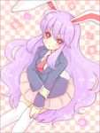  animal_ears bad_id bad_pixiv_id bunny_ears long_hair pinkmm purple_hair reisen_udongein_inaba skirt solo touhou 