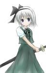  bad_anatomy blue_eyes konpaku_youmu solo touhou white_hair 