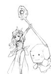  child final_fantasy final_fantasy_iv greyscale monochrome rydia sketch staff tsukiyo_rei whyt younger 