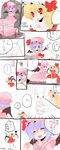  book comic flandre_scarlet happy ichi_(kochiroyu) multiple_girls remilia_scarlet stuffed_animal stuffed_bunny stuffed_toy touhou translated wings 