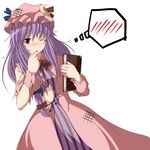  1girl blush book crescent female patchouli_knowledge purple_hair s-syogo solo the_embodiment_of_scarlet_devil touhou 