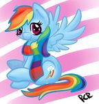 equine female feral friendship_is_magic hair horse looking_at_viewer mammal multi-colored_hair my_little_pony pegasus pony purple_eyes rainbow_dash_(mlp) rawrcharlierawr scarf smile solo tumblr wings 