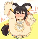  animal_ears barefoot emolga eyes_closed hora_(hora06) mouse_ears no_panties personification pokemon toes 