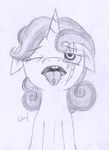  cub efrejok equine female feral friendship_is_magic horn mammal my_little_pony one_eye_closed open_mouth plain_background scar simple_background sketch solo sweetie_belle_(mlp) tongue tongue_out unicorn white_background young 