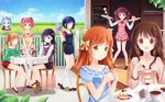  :d ^_^ apron bad_deviantart_id bad_id bangs blue_eyes blue_hair bow brown_hair cafe cake chair chalkboard closed_eyes cup english food fruit green_eyes hair_bow hair_ornament heart hitsukuya holding holding_spoon ice_cream long_hair multiple_girls open_mouth orange_hair original parfait pink_hair ponytail purple_hair red_eyes short_hair short_sleeves short_twintails sitting skirt slice_of_cake smile spoon strawberry strawberry_shortcake sundae table teapot tray twintails v_arms waitress yellow_eyes 