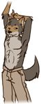  canine canis_rufus cerbrus clothed clothing jensquared looking_at_viewer male mammal plain_background red_wolf simple_background solo transparent_background wolf 