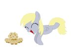  animated blonde_hair derpy_hooves_(mlp) equine eyes_closed female feral food friendship_is_magic hair horse mammal muffin my_little_pony pegasus plain_background pony solo tomdantherock transparent_background wings 