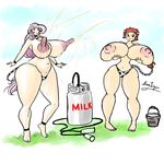  big_breasts breasts female huge_breasts human hyper hyper_breasts jacques00 jacques_00 lactating mammal milk nipples not_furry 