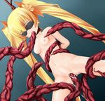  arms_behind_back bdsm blindfold blonde_hair bondage bound breasts cure_sunshine eto heartcatch_precure! myoudouin_itsuki nipples nude precure rape tears tentacle trembling twintails uncensored 