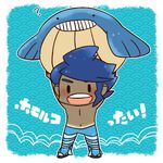  bebe_0620 chibi dark_skin gym_leader male male_focus pokemon pokemon_(game) pokemon_bw2 shizui_(pokemon) tan wailmer 