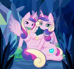  breasts butt changeling clone couple cutie_mark equine female friendship_is_magic hair horn invalid_tag lesbian looking_at_viewer looking_back mane my_little_pony nipples nude princess_cadence queen_chrysalis side_boob whitmaverick wings 