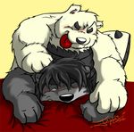  anthro bear blush chubby duo gay humping jakegr jakegr_(character) male mammal overweight ruick sex tongue 