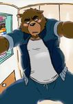  biceps blush chubby clothed clothing grizzly_bear juuichi juuichi_mikazuki looking_at_viewer male mammal morenatsu solo sophia-san 