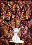  abstract kitayuki_kajika multicolored multicolored_background partially_colored rumia sitting solo touhou 