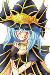  blue_hair duel_monster eria markings ritua_erial yu-gi-oh! yuu-gi-ou_duel_monsters 