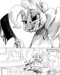  applesarcum comic cutie_mark dialog dialogue english_text equine female feral friendship_is_magic hair horse humor knife mammal monochrome my_little_pony no_color pinkie_pie_(mlp) pony sketch smile solo sunibee text tomato 