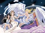  aa_megami-sama angel belldandy holy_bell skuld urd wings 