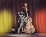  alexmakovsky black_hair bow bow_(stringed_instrument) bow_tie cello curtains cutie_mark equine female feral friendship_is_magic hair horse lights looking_at_viewer mammal musical_instrument my_little_pony octavia_(mlp) performing pony purple_eyes simple_background smile solo 