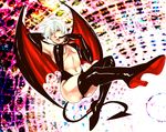  bat_wings blue_eyes boots center_opening commentary_request demon_girl demon_tail elbow_gloves fate/zero fate_(series) gloves narusasu natalia_kaminski navel short_hair silver_hair solo succubus tail thigh_boots thighhighs wings 