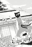  animal_ears cat cat_ears cat_tail chen comic doujinshi greyscale highres monochrome nakatani_nio solo tail too_many too_many_cats touhou 