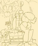  anal anal_beads anthro anthrofied anus apple applejack_(mlp) bdsm bound butt doxy duo equine female friendship_is_magic fruit hat horse legwear mammal monochrome my_little_pony open_mouth pinkie_pie_(mlp) pony pussy sex_toy stockings water 
