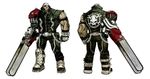  1boy anarchy_reigns chainsaw concept_art goggles jack_cayman madworld max_anarchy muscle 