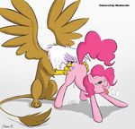  avian breath butt butt_grab cuite_mark cutie_mark duo edit equine female feral friendship_is_magic gilda_(mlp) gryphon horse interspecies lesbian mammal my_little_pony open_mouth oral pinkie_pie_(mlp) pony pussy_juice ribnose sex tongue tongue_out wings 