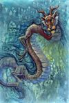  dragon hibbary horn scalie solo swimming water 