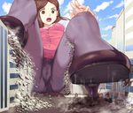  artist_request brown_eyes brown_hair cameltoe clerk_(pokemon) giantess nintendo npc_trainer pantyhose pogojo pokemon pokemon_(game) pokemon_bw2 pokewood spread_legs 