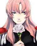  bad_id bad_pixiv_id close-up flower mochi931 pink_hair rose shoujo_kakumei_utena tenjou_utena white_flower white_rose 