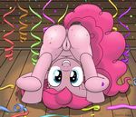  2012 anus blue_eyes butt equine female friendship_is_magic hair horse long_hair looking_at_viewer my_little_pony nawa88 party pink_hair pinkie_pie_(mlp) pony pussy pussy_juice smile solo 