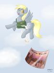  amber_eyes bag blonde_hair building city cutie_mark derpy_hooves_(mlp) equine female feral friendship_is_magic hair horse letter looking_at_viewer mail mammal my_little_pony new_york open_mouth pegasus pony postcard ratofdrawn simple_background solo stamp wings 