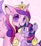  duo equine female feral friendship_is_magic hair horn horse looking_at_viewer lustrous-dreams mammal multi-colored_hair my_little_pony pony princess_cadance_(mlp) princess_cadence_(mlp) tongue twilight_sparkle_(mlp) unicorn winged_unicorn wings young 