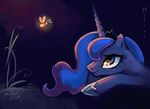  absurd_res arthropod blue_eyes blue_hair equine female feral firefly friendship_is_magic glowing hair hi_res holivi horn horse insect mammal my_little_pony pony princess_luna_(mlp) simple_background solo tiara unicorn wings 