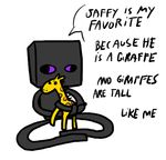  black_eyes cute daww derp enderbro enderman giraffe greys holding hug male mammal minecraft plushie purple_sclera sitting text video_games 