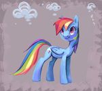  absurd_res cloud clouds cutie_mark equine female feral friendship_is_magic hair hi_res holivi horse mammal multi-colored_hair my_little_pony pegasus pony purple_eyes rainbow_dash_(mlp) rainbow_hair simple_background smile solo wings 