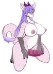  breasts dickgirl dragon female herm huge_breasts intersex karube kemono kurube meryu penis solo 