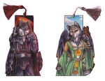  anthro armor blush bookmark canine cellphone cerby_lecter darth_vader dress duo female hat male mammal phone star_wars surprise wielder wings wolf 