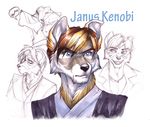  blue_eyes canine dog janus_kenobi male mammal plain_background robe singing smile solo white_background wielder 