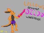  dildo dragon hot_pants kobold_thief lellow male sex_toy solo 