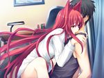  animal_ears escu:de game_cg gurenka kuon_(gurenka) long_hair nekonyan red_eyes red_hair 