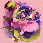  bad_id bad_pixiv_id brown_eyes crown dress efu frilled_dress frills gen_5_pokemon haxorus iris_(pokemon) long_hair pokemon pokemon_(creature) pokemon_(game) pokemon_bw2 purple_hair ribbon sandals star very_long_hair wide_sleeves 