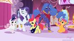  apple_bloom_(mlp) applebloom_(mlp) blue_eyes blue_hair castle cub cutie_mark cutie_mark_crusaders_(mlp) dress equine female feral friendship_is_magic group hair horn horse joshcraven long_hair mammal mirror my_little_pony pegasus pony princess_luna_(mlp) purple_hair rarity_(mlp) scootaloo_(mlp) sibling sisters sweetie_belle_(mlp) unicorn winged_unicorn wings young 