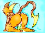  anthro anus blue_eyes butt dildo female jacket masturbation nerlar nintendo penetration pok&#233;mon pok&eacute;mon raichu sex_toy solo vaginal vaginal_penatration vaginal_penetration video_games 