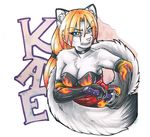  badge blue_eyes feline female kae katana mammal melee_weapon plain_background solo sword weapon white_background wielder 