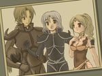  2boys armor artist_request breasts cain_highwind cecil_harvey cleavage final_fantasy final_fantasy_iv medium_breasts multiple_boys photo_(object) rosa_farrell 