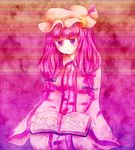  bad_id bad_pixiv_id book culotte_(hosenrock) hat long_hair patchouli_knowledge purple_hair ribbon solo touhou 