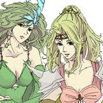  artist_request blonde_hair final_fantasy final_fantasy_iv green_hair lowres multiple_girls rosa_farrell rydia 